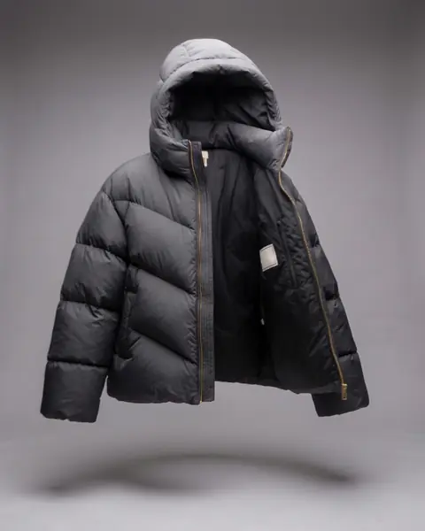The film: the jacket opens to its label: The panel opens