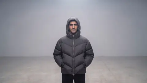 The film: the camera circles the man: The first frame