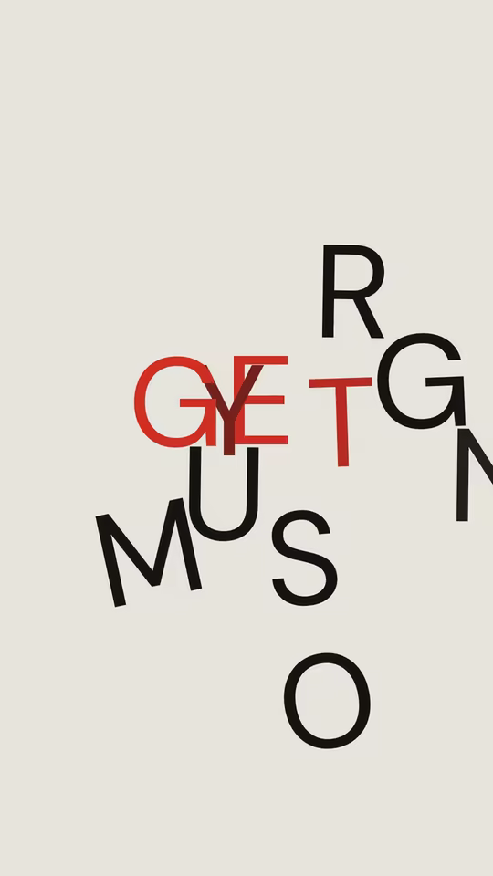 EVERYTHING MUST GO at 8.2 seconds: loose letters on their way into GET YOURS.