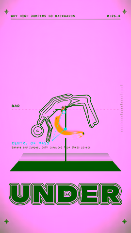 The styleframe board for WHY HIGH JUMPERS GO BACKWARDS.